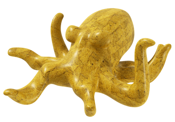 A papier mache octopus.