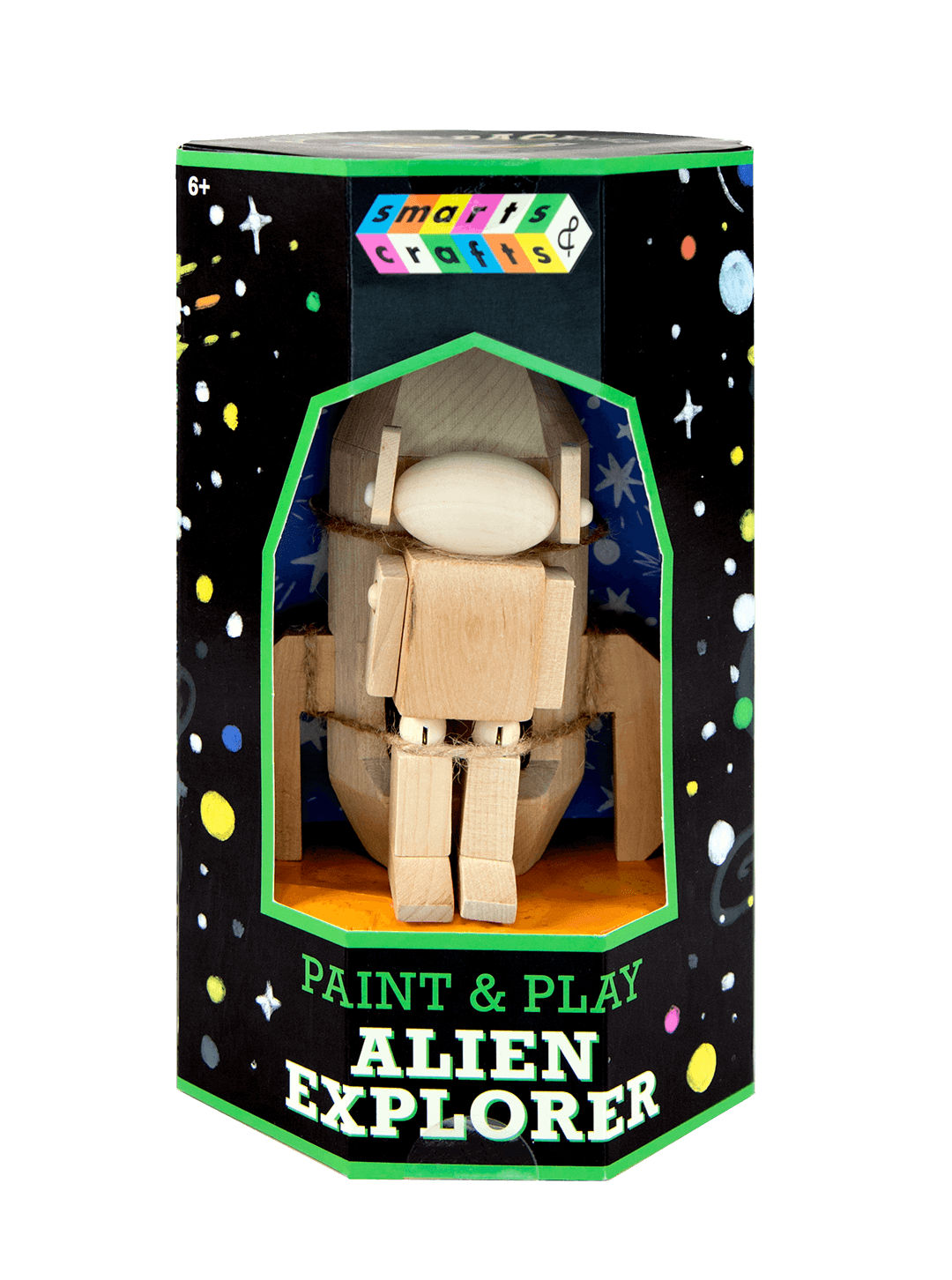 Hexagonal packaging for Smarts & Crafts Alien Explorer